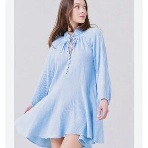 Xirena Chelsea Gauze Lola dress light blue